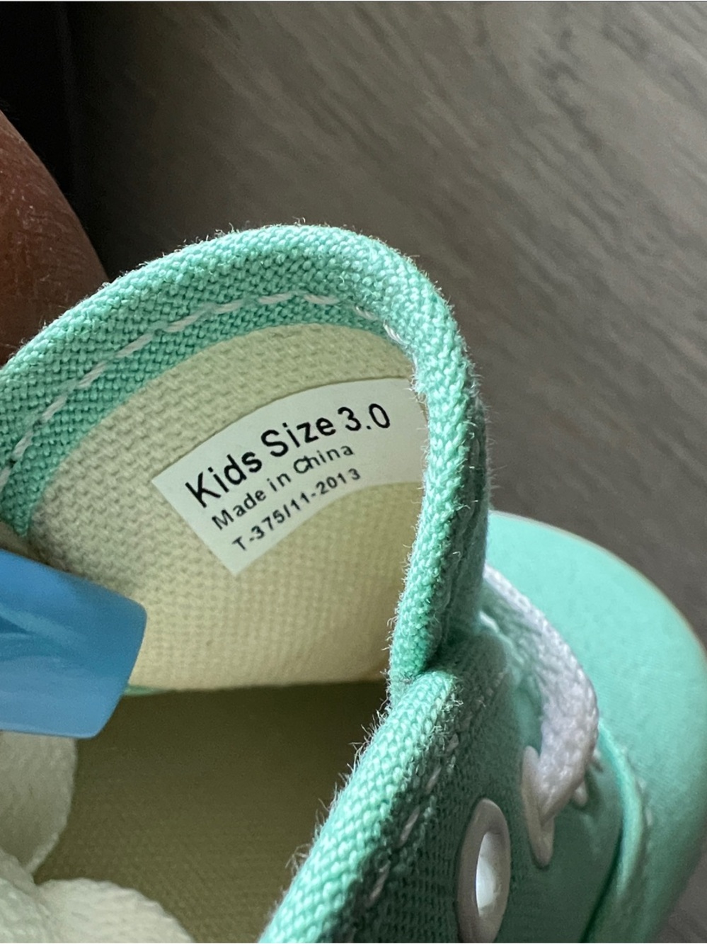 Vans Kids Low-Top Canvas Sneakers in Mint Green (Beach Glass) - Picture 3 of 8